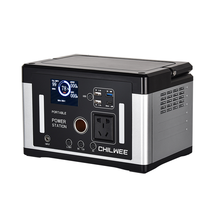 Trạm điện di động thông minh 700W để sạc điện chiếu sáng